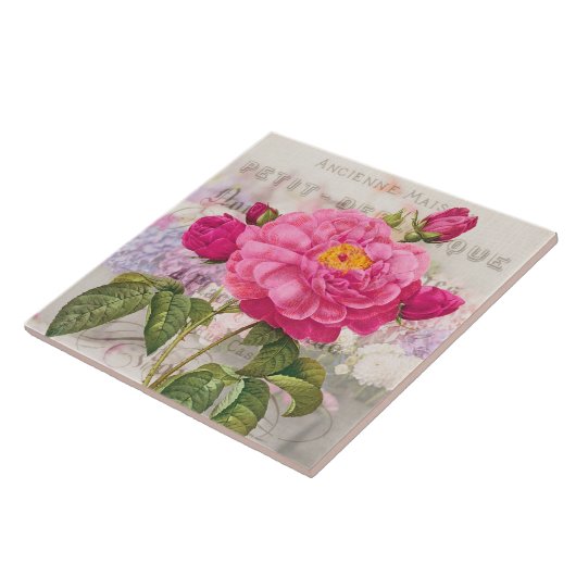 Redoute Pink Rose Keramik Tile Fliese (Seite)