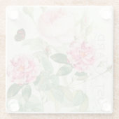 Redoute Pink Roses Blume Untersetzer (Rückseite)