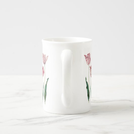 Redoute Pink Tulips China Tasse (Rückseite)