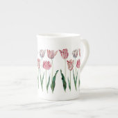 Redoute Pink Tulips China Tasse (Vorderseite Rechts)