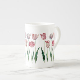 Redoute Pink Tulips China Tasse