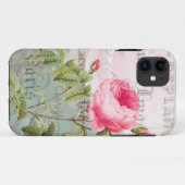 Redoute Pink Vintage Rose iPhone Case (Rückseite (Horizontal))