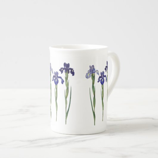 Redoute Three Blue Iris China Tasse (Vorderseite Rechts)
