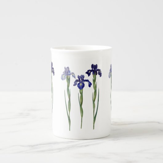 Redoute Three Blue Iris China Tasse (Vorderseite)