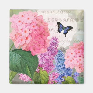 Redoute Vintages französisches Floral 2 Zoll Squar Magnet