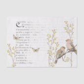 Redpoll Bird Yellow Blume Decoupage Seidenpapier (Vorderseite)