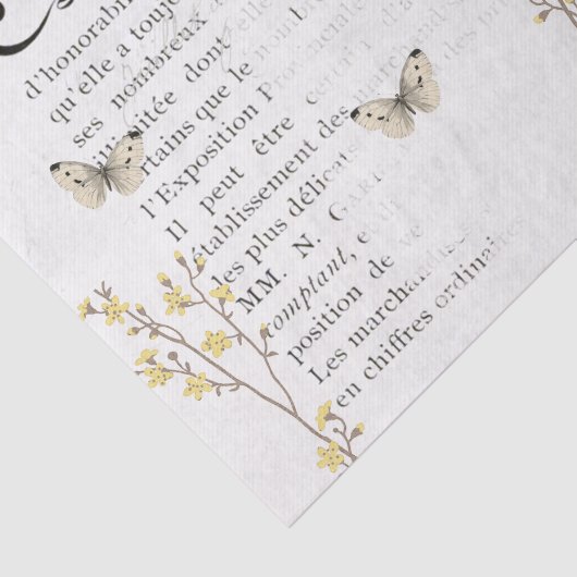 Redpoll Bird Yellow Blume Decoupage Seidenpapier (Ausschnitt)