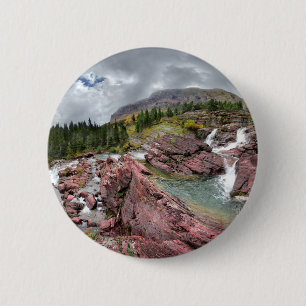 Redrock Falls - Glacier National Park Button