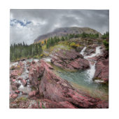 Redrock Falls - Glacier National Park Fliese (Vorderseite)