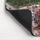 Redrock Falls - Glacier National Park Mousepad (Ecke)