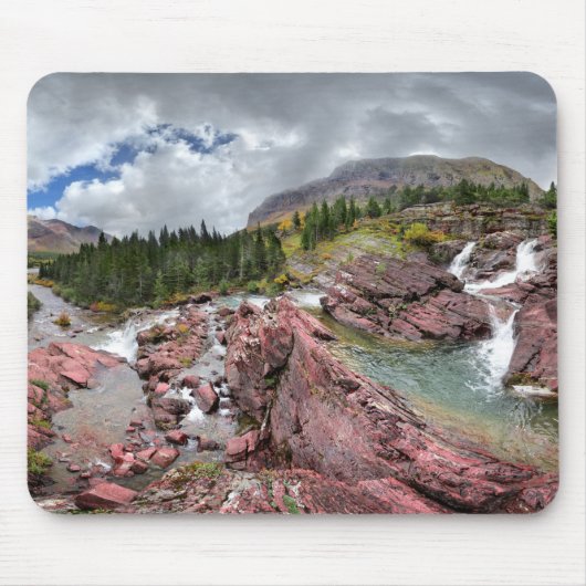 Redrock Falls - Glacier National Park Mousepad (Vorne)