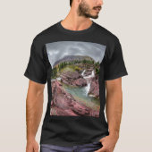 Redrock Falls - Glacier National Park T-Shirt (Vorderseite)