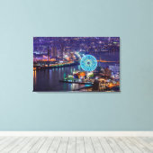 RedRoss Osaka Wheel & Skyline bei Leinwand Art (Insitu (Holzboden))