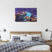 RedRoss Osaka Wheel & Skyline bei Leinwand Art (Insitu (Schlafzimmer))
