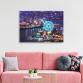 RedRoss Osaka Wheel & Skyline bei Leinwand Art (Insitu (Wohnzimmer))