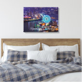 RedRoss Osaka Wheel & Skyline bei Leinwand Art (Insitu (Schlafzimmer))