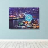 RedRoss Osaka Wheel & Skyline bei Leinwand Art (Insitu (Holzboden))