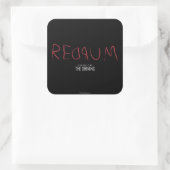 Redrum Quadratischer Aufkleber (Tasche)