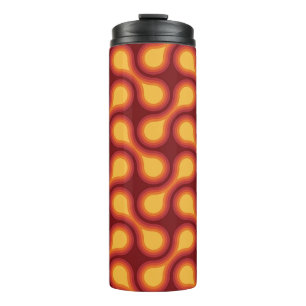 Reds des Grafischen Kreises von Funky 1970s Thermosbecher