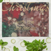 Reds Grüntöne Golds Personalisieren Küche Geschirrtuch (Gefaltet)