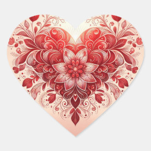 Reds Heart Herz-Aufkleber