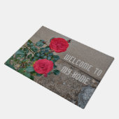 Reds-Rose Fußmatte (Schrägansicht)