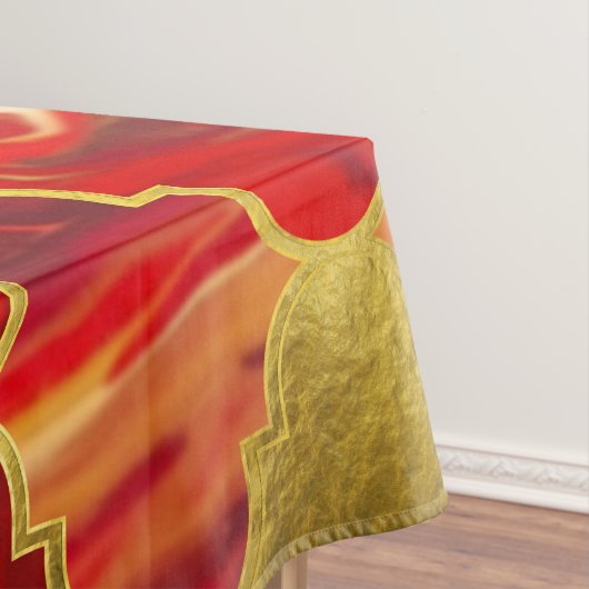 Reds und Gold Tischdecke (Beispiel)