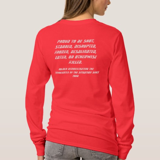 Redshirt-Damen-lange Hülse T-Shirt (Rückseite)