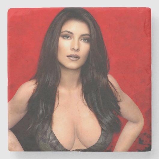 RedSide Stone Untersetzer (Vorderseite)