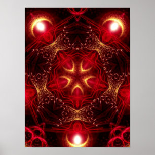 Redstaro Geometry Fraktal Art Poster