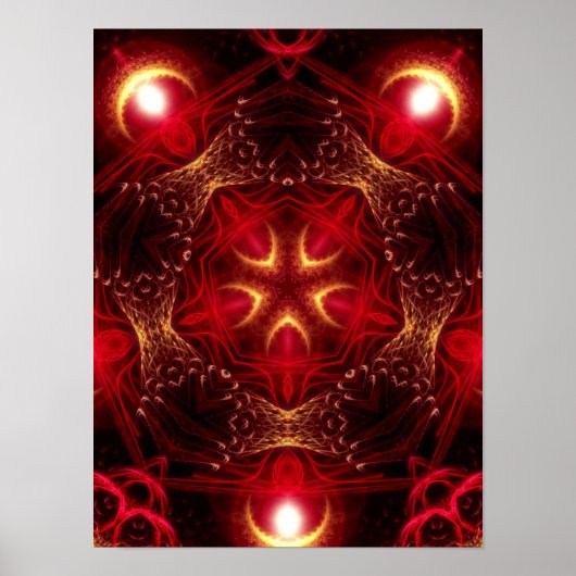 Redstaro Geometry Fraktal Art Poster (Vorne)