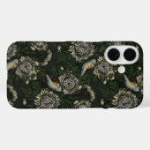 Redstarts in den Chrysanthemen in grün und weiß Case-Mate iPhone Hülle (Rückseite (Horizontal))