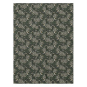 Redstarts in den Chrysanthemen in grün und weiß Tischdecke (Vorderseite)