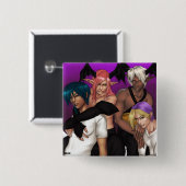 Redthread Formknopf (Quadrat) Button (Vorne & Hinten)