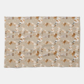 Redtick Coonhounds auf TAN Geschirrtuch (Horizontal)