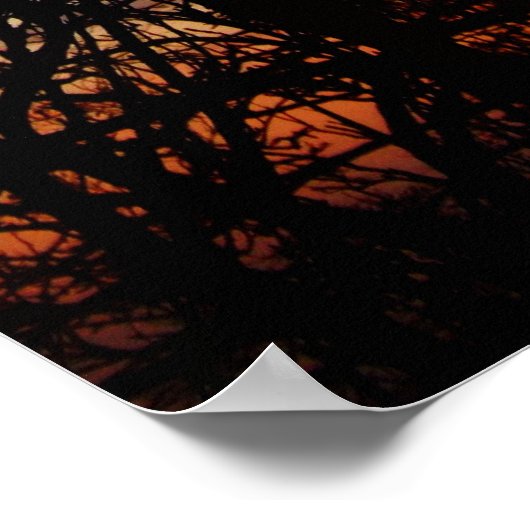 RedTones Skies Print Poster (Ecke)