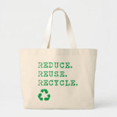 Reduce.Reuse.Recyceln. Jumbo Stoffbeutel (Vorne)