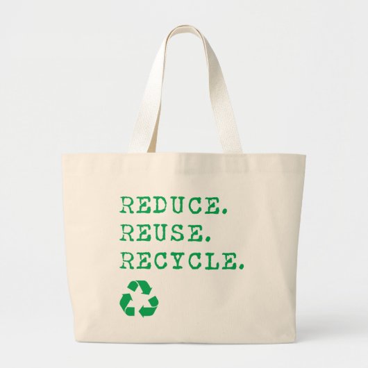 Reduce.Reuse.Recyceln. Jumbo Stoffbeutel (Vorne)