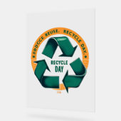 Reduce Reuse Recycle Eco Tee Acrylschild (Winkel)
