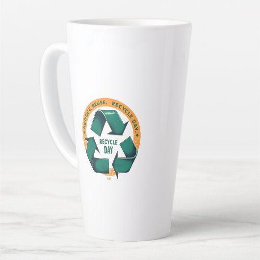 Reduce Reuse Recycle Eco Tee Milchtasse (Linke Ecke)