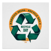 Reduce Reuse Recycle Eco Tee Poster (Vorderseite)