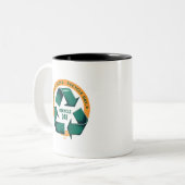 Reduce Reuse Recycle Eco Tee Zweifarbige Tasse (Vorderseite Links)