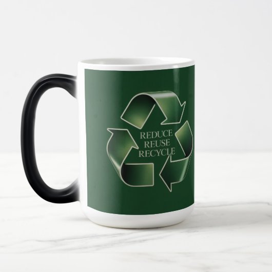 Reduce Reuse Recycle Morphing Mug Verwandlungstasse (Links)