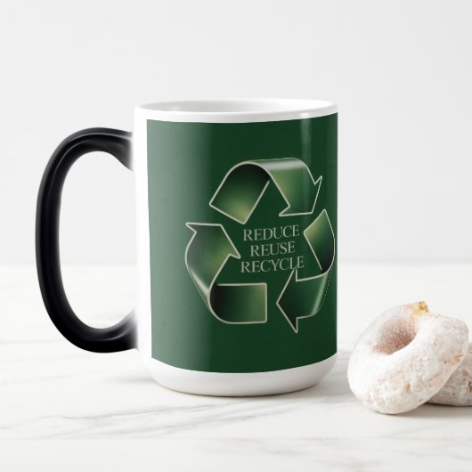Reduce Reuse Recycle Morphing Mug Verwandlungstasse (Mit Donut)