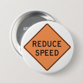 Reduce Speed Orange Diamond Road Sign Button (Vorne & Hinten)