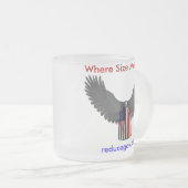 Reducegov.com-Kaffee-Tasse, wo Größe von Bedeutung Mattglastasse (VorderseiteRechts)