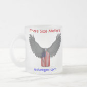 Reducegov.com-Kaffee-Tasse, wo Größe von Bedeutung Mattglastasse (Links)