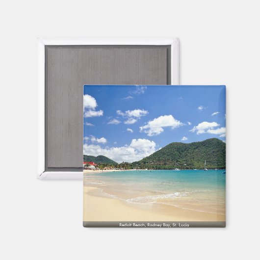 Reduit Beach, Rodney Bay, St. Lucia Magnet (Vorderseite/Rückseite)
