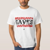 Redundancy Nerdy Witz v1 T-Shirt (Vorderseite)