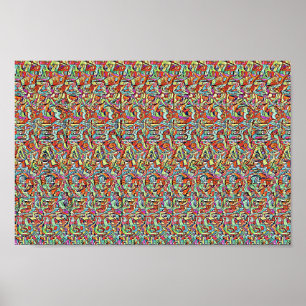 REDUNDAND-BOTSCHAFT - Doppeltes verborgenes Bildst Poster